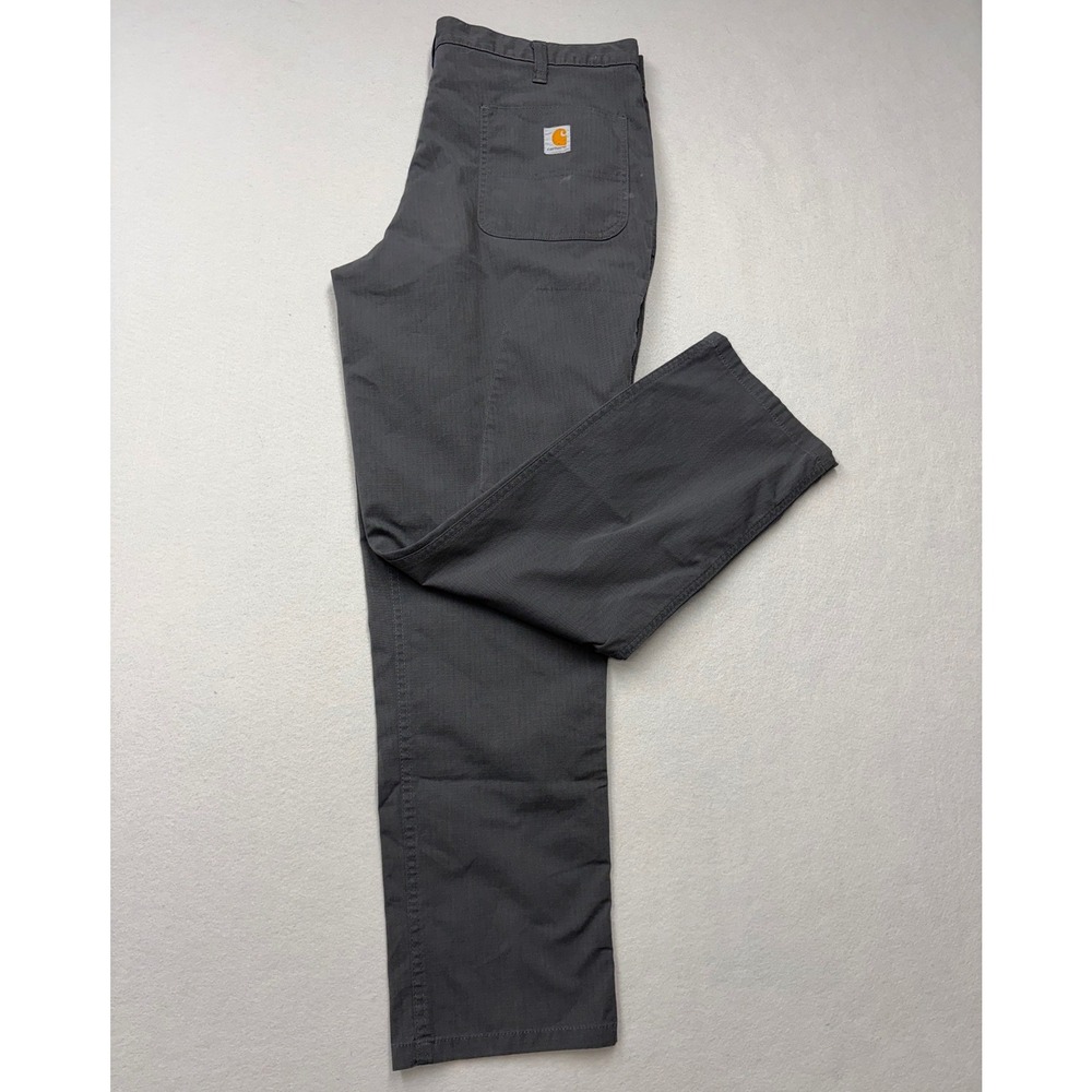 Carhartt Work Pants Mens 38x32 Gray Relaxed Fit Ripstop 74533-33 Utility Pant